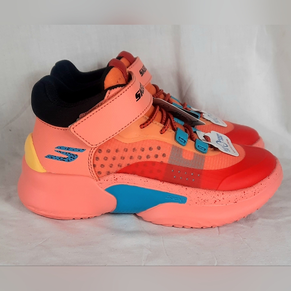 Skechers Skx Court Hype Hooper Hero Little Kids shoes Size 12 Orange NEW